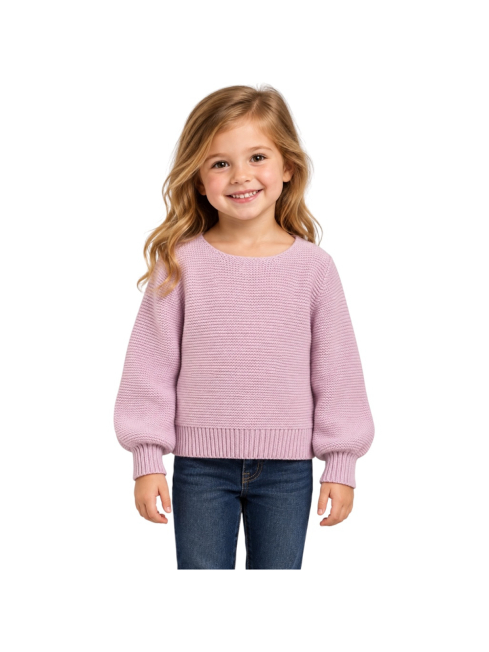 Janie and Jack Girls Lavender Textured Knit Sweater Size 4